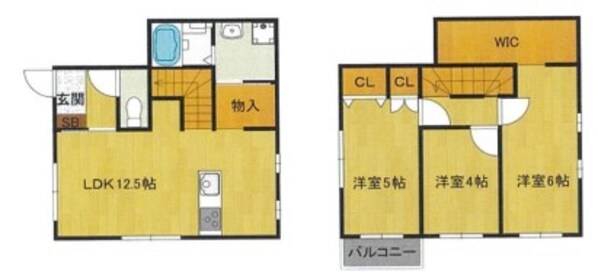 宝殿駅 徒歩8分 1階の物件間取画像